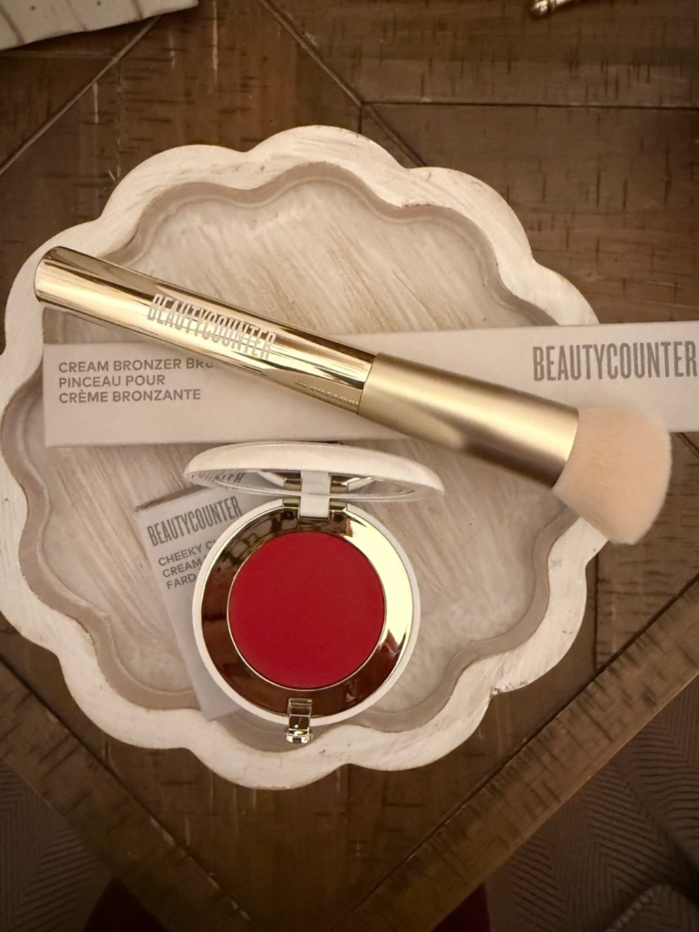 BeautyCounter Goji Blush + Bronzer Brush Bundle NIB | Clean Beauty Duo
